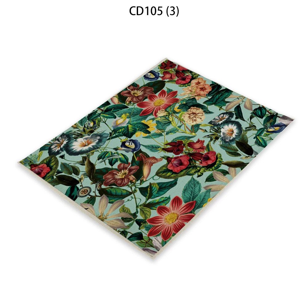 Коврик для подставки с растительным рисунком цветочным принтом 32x42 см | Дом и сад