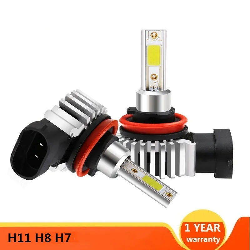 100W H11 H7 H1 9005 HB4  Led Fog headLight Bulbs, D9 Series Flip COB Chips, 20000lm High Beam/Low Beam Replacement Bulb, 6500k