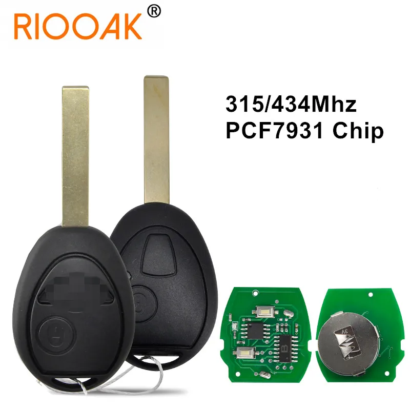 

315 Mhz 434 Mhz Auto Smart Rplace Blank Key Car Remote Key For Bmw Mini Cooper S R50 R53 ONE Full 7935 PCF7930/31AS Chip