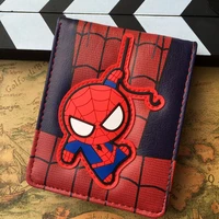 disney marvels new spider man fashion cute boy wallet pu folding high quality multi card slot large capacity boy coin purse