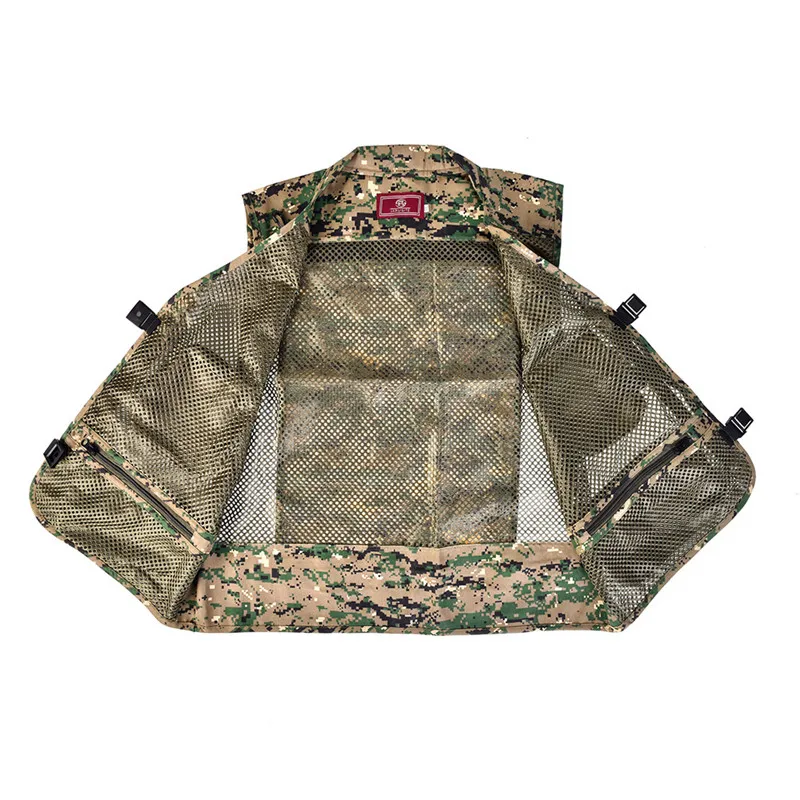 Открытый жилет для рыбалки быстросохнущая дышащая карманами куртки в сеточку