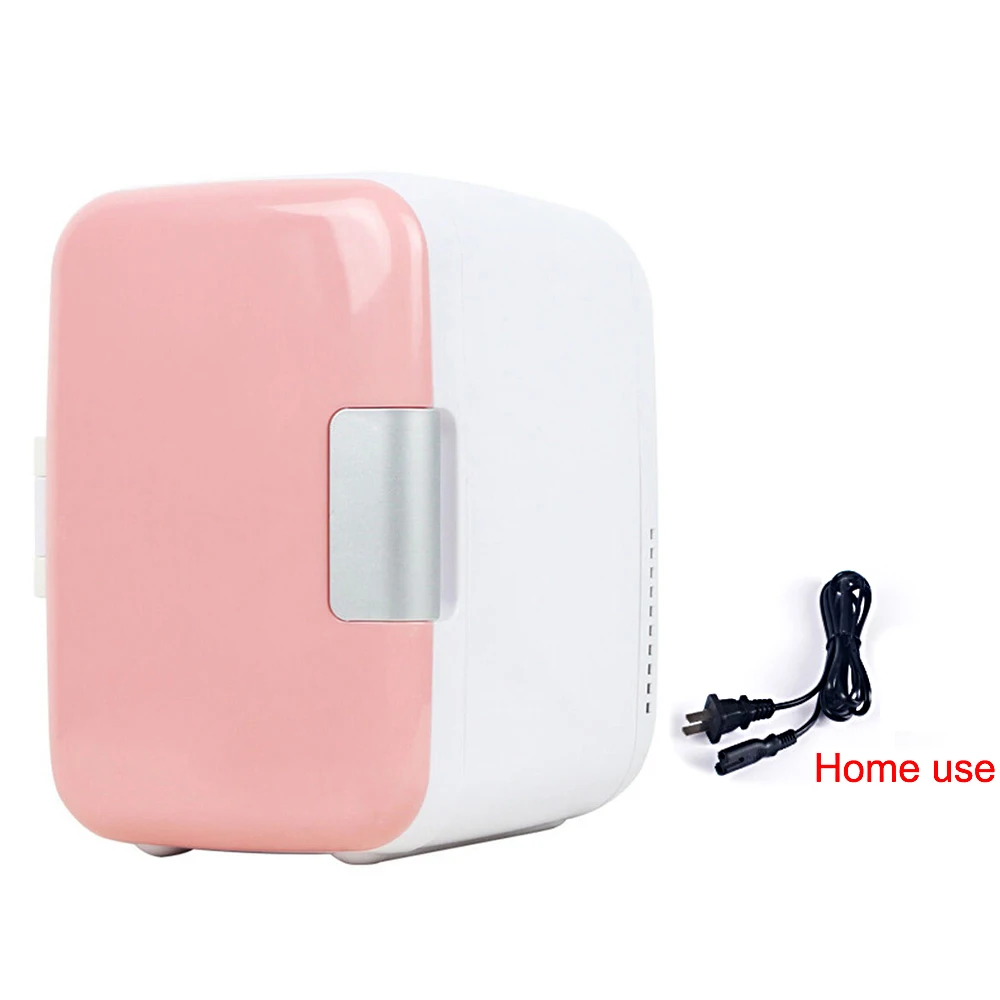 Pink Home Электрический домашний холодильник 4L 220 V/12 V холодильник домашний двойного назначения красивые теплые охладитель для пива - Цвет: Pink Home