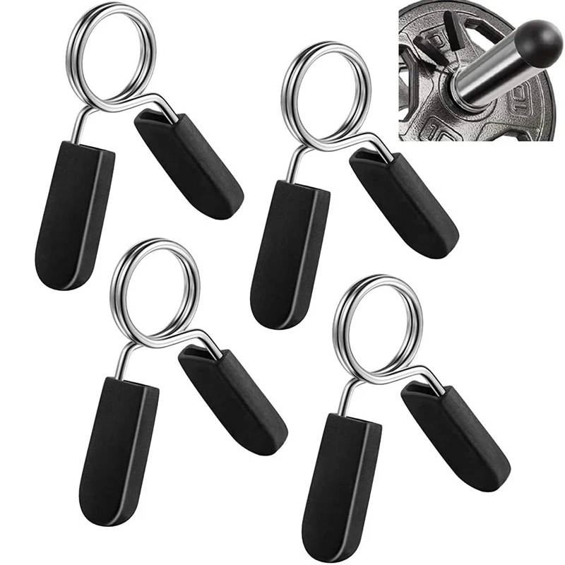 

2pcs 25/28/30 mm Fitness Barbell Clip Spring Dumbbell Clamp Collar Gym Standard Lifting Kit Barbell Lock Weight Collar Clips Bar