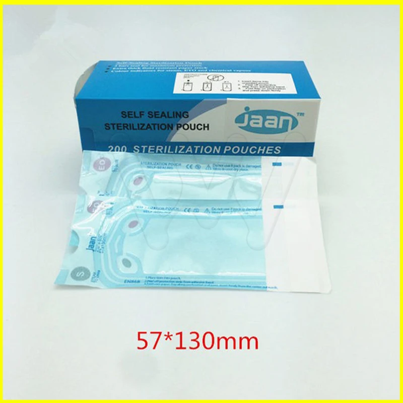 Free shipping 200pcs/box Dental Self Seal Autoclave Sterilization Pouch 57*130mm | Consumable