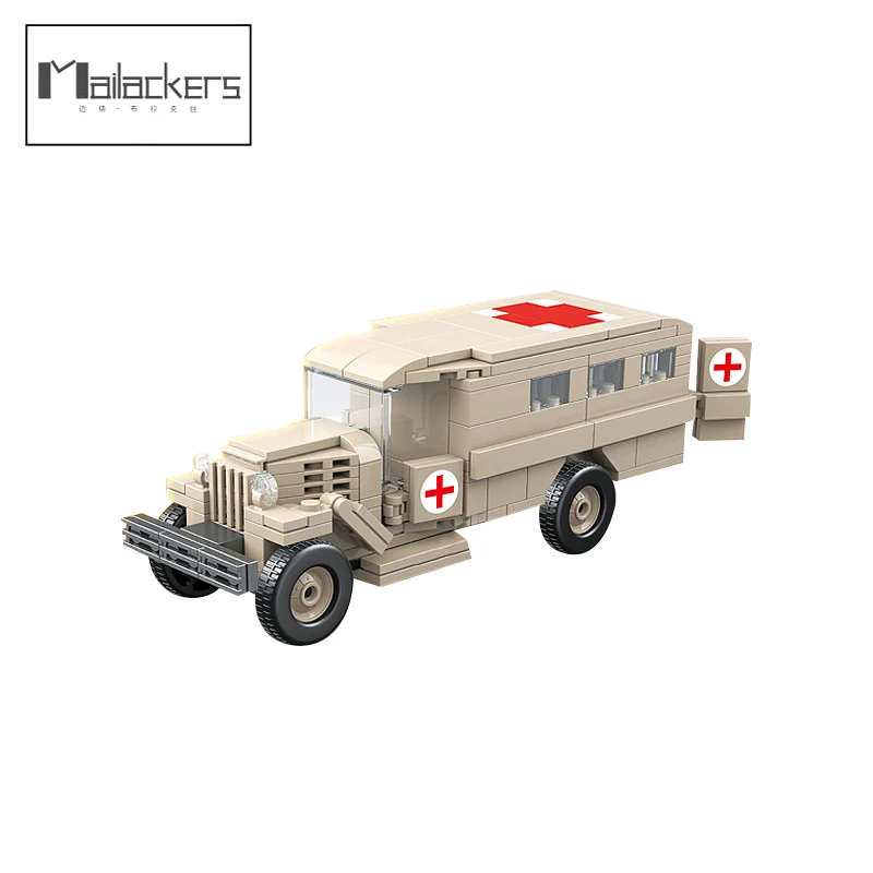 

Mailackers Soviet Gaz-552 Ambulance Model Building Blocks Children Toys Military City Medical Child Toy Construction Block Gifts