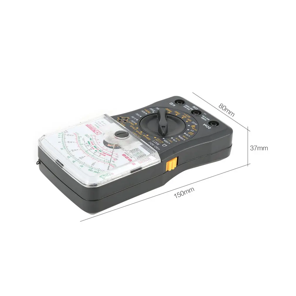 

Mini Handheld Analog Multimeter AC D/C Voltmeter Ammeter Resistance Continuity Capacitance Battery dB Capacitance Tester