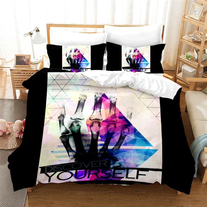 3D постельный набор king size ручная печать пододеяльник двойной размер домашний