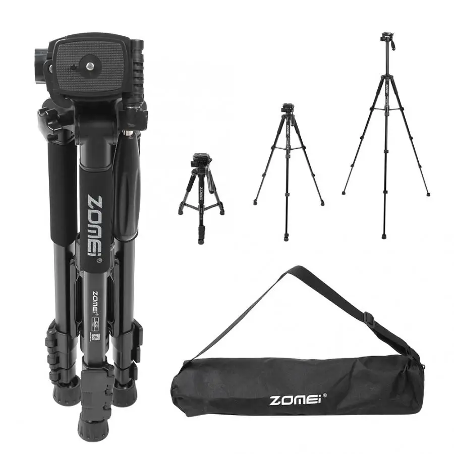 Zomei T80/T70/Q222/Q555/Q666/Q666C Профессиональный штатив для путешествий портативный регулируемый штатив для Canon беззеркальных/DSLR камер