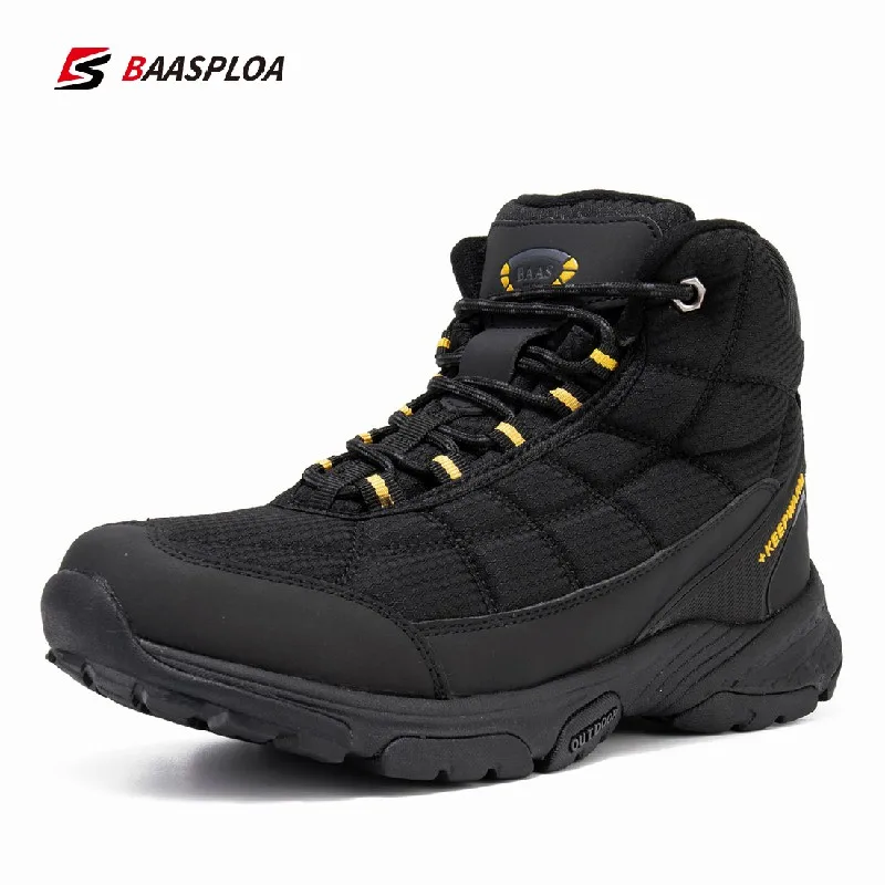

Мужские кожаные туфли Baasploa 2022, водонепроницаемые уличные высокие кроссовки для походов, теплые зимние кроссовки, Повседневная прогулочная ...
