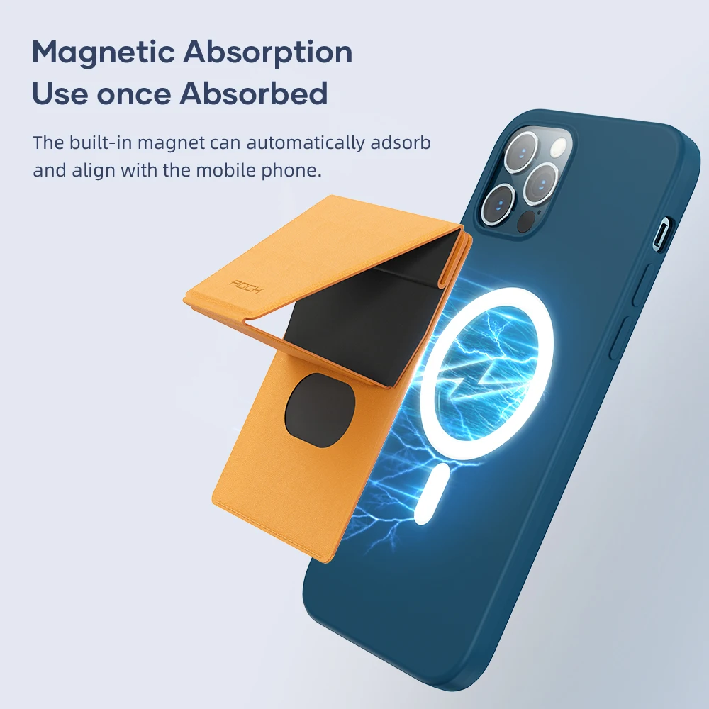 rock magnetic card phone holder for iphone 12 pro max pu leather mini waterproof wallet card adsorption case for iphone 12 mini free global shipping