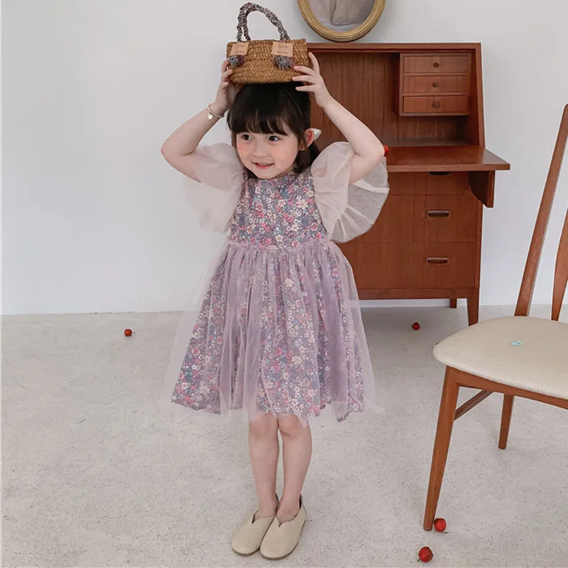

Summer Baby Girls Short Sleeve Dresses New 2021 Sweet Kids Baby Girl Princess Dress Clothing Kids Fashion Girls Dress