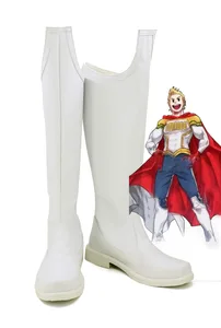 Boku no Hero Academia My Hero Academia Lemillion Mirio Cosplay Shoes Boots High Heel White Shoes Men Women Halloween Party Boots