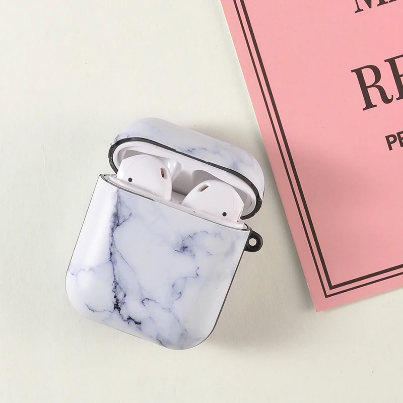 Мраморный гранитный Мягкий силиконовый чехол для Airpods изображение камня