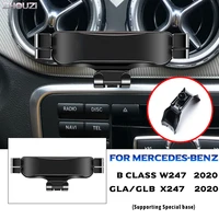 car mobile phone holder air vent outlet clip stand gps gravity bracket for mercedes benz b class gla glb w247 x157 x247 2020