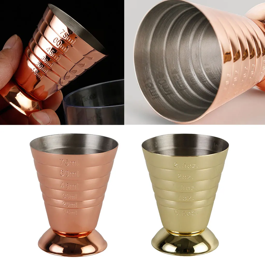 Jigger Single Shot Short Drink Spirit Measure Cup Cocktail Bar Party Hot