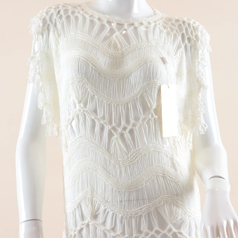 

A0626 2020 Summer Beach Cover Up Bikini Crochet Knitted Swimwear White Hollow Out Swimsuit Cover Up Beach Dresses