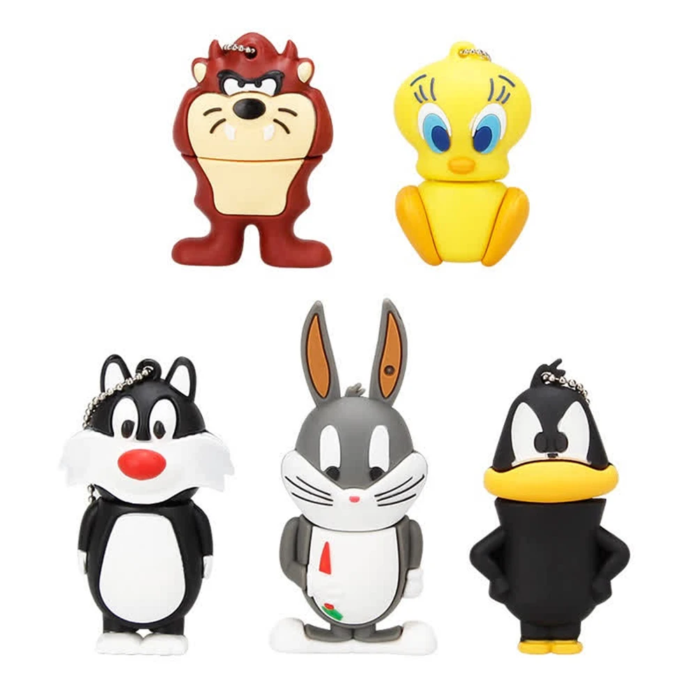 

Mini Cartoons Pendrive 64GB 128GB Chiavetta Usb Flash Drives 32GB Rabbit Lion Duck Pen Drive 16GB 8GB 4GB Cle Usb Stick 2.0 Gift