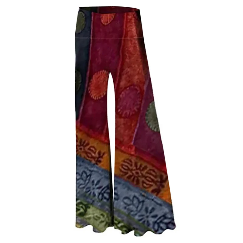 

Women Casual Wide Leg Retro Long Pants Ladies Sports Gym Running Print Trousers Dot Gedruckt Breites Jogging Casual Bottoms