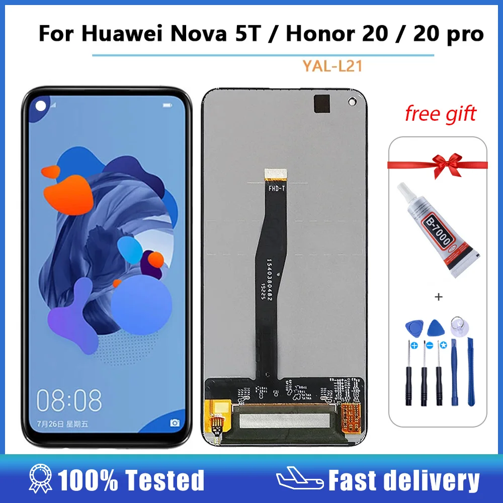 OEM 6 26 ''ЖК-дисплей для Huawei Honor 20 Pro nova 5T YAL-L21 сенсорный экран дигитайзер в сборе