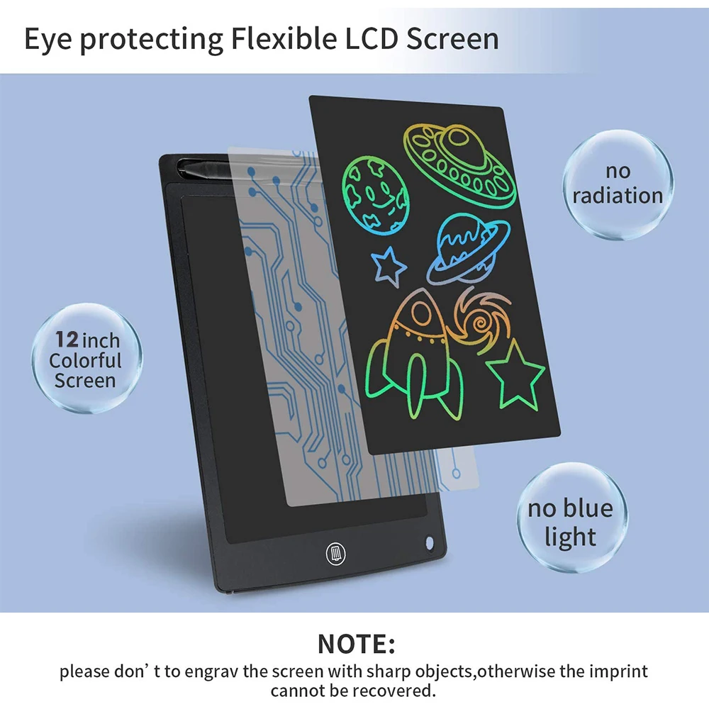 Планшет для рисования HEISIEM 12 дюймов с ЖК-дисплеем