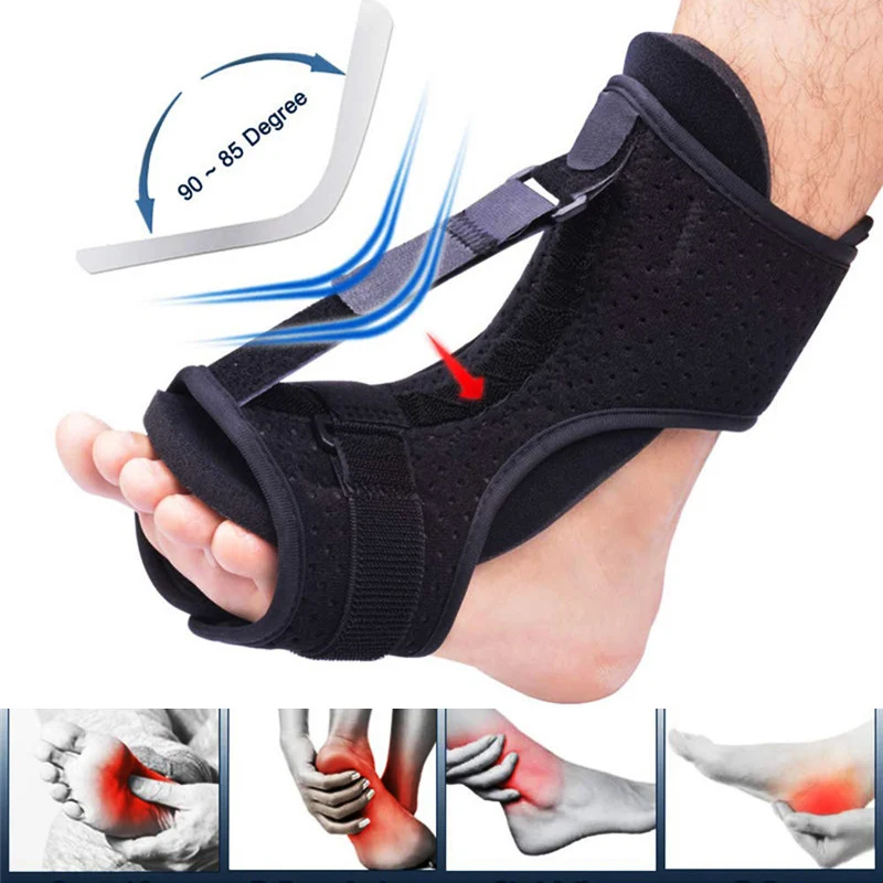 

Регулируемая Подошвенная фасциит, ночная шина для ног, ортопедический бандаж, эластичная спинная Ночная шина, защита лодыжки, инструменты д...