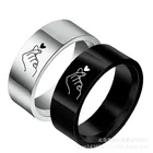 Модные ювелирные изделия унисекс, твердые полированные кольца из нержавеющей стали для девочек, женщин, мужчин, влюбленных пар, размеры США 6-13