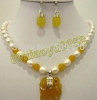 Бесплатная доставка Оптовая продажа&gt JJ6545 овальный жемчуг белый и желтый нефрит