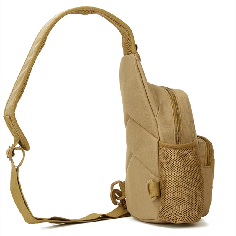 en Ucuz Çok Fonksiyonlu Taktik Göğüs çantası Ordu Fan Sürme Tek Omuz Kamuflaj Sırt çantası Su şişe Kapağı
