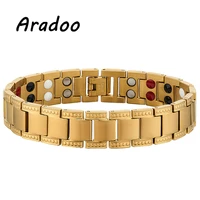 aradoo clasp bracelet magnetic bracelet stainless steel bracelet mens bracelet metal bracelet holiday gift for bracelet korea