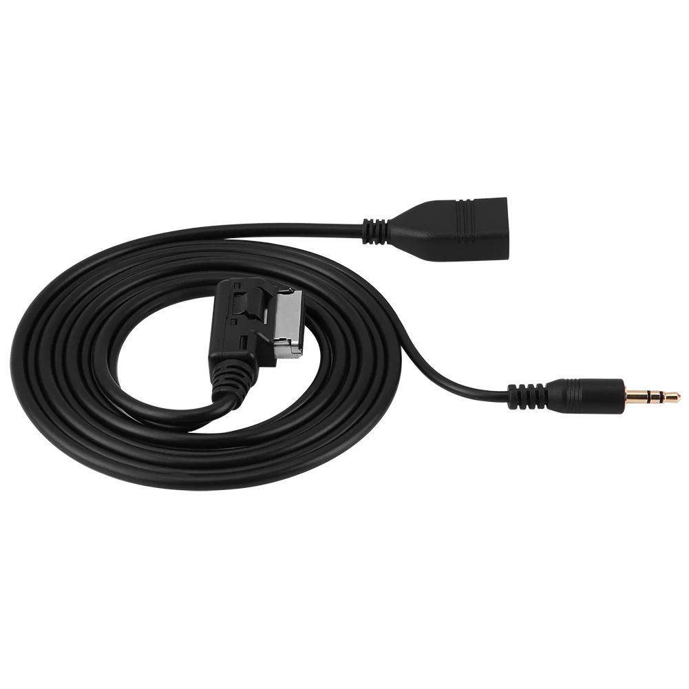 

102cm/40.2inch Length Car AUX USB Cable Car Audio Adapter Compatible For Benz C63 E200l CLS E S ML Class