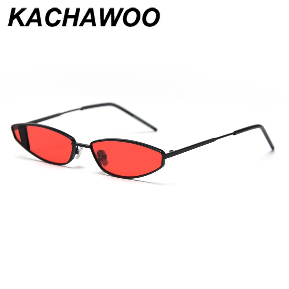Мужские и женские маленькие солнцезащитные очки Kachawoo черные в стиле хип хоп с