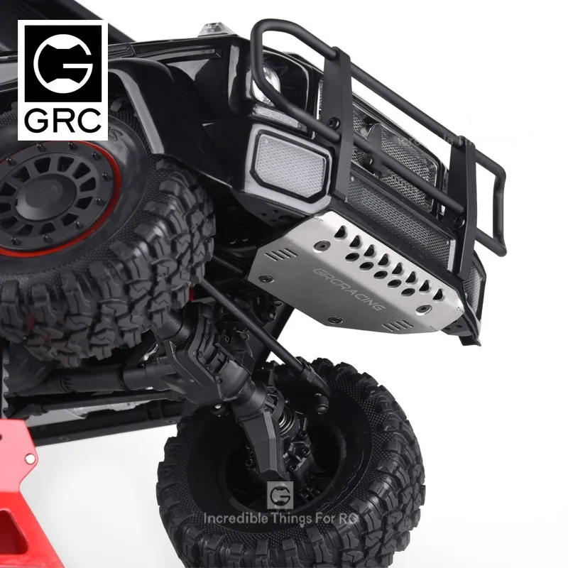 Front chassis stainless steel plate metal armor is suitable for 1 / 10 remote control tracked vehicle trx-4 G500 trx-6 g63 enlarge