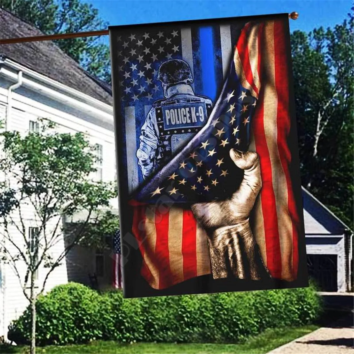 

Police America Flag 3D Full Printing Garden Flags Hanging House Decoration