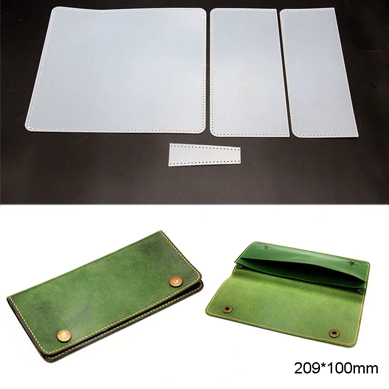 

Handmade leather DIY Women's long Purse PVC version drawing
