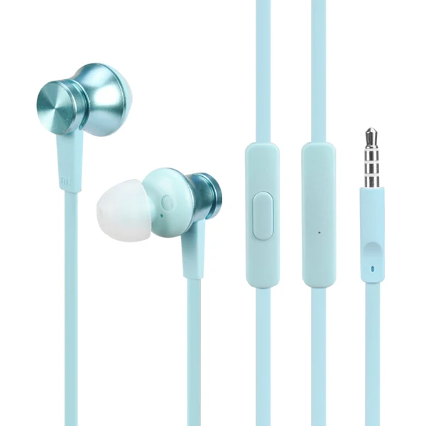 Blue Xiaomi 3,5 мм наушник-вкладыш наушники 1,25 мм наушники с микрофоном для samsung Xiaomi huawei наушники гарнитура - Цвет: Blue