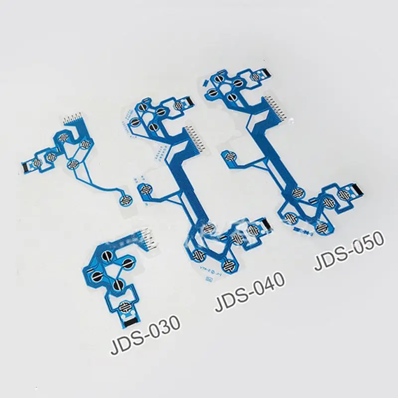 

2020 NEW 10PCS For PS4 030 040 050 Blue Controller Conductive Film Keypad Flex Cable Buttons Ribbon Circuit Board