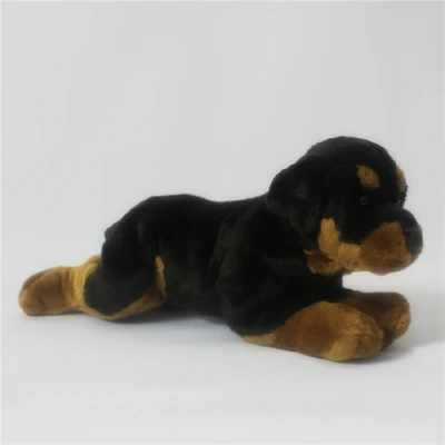 

lifelike toy about 37cm lying rottweiler dog plush toy soft doll baby toy Christmas gift h0529