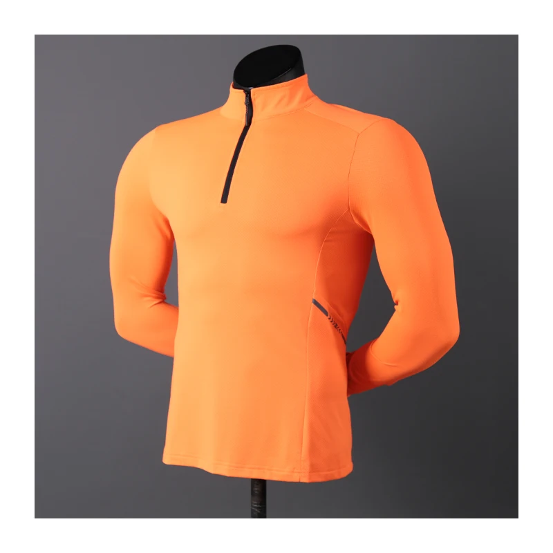 

Футболка мужская сетчатая компрессионная, дышащая спортивная рубашка для бега, настольного тенниса, гольфа, волейбола, бодибилдинга, с длин...