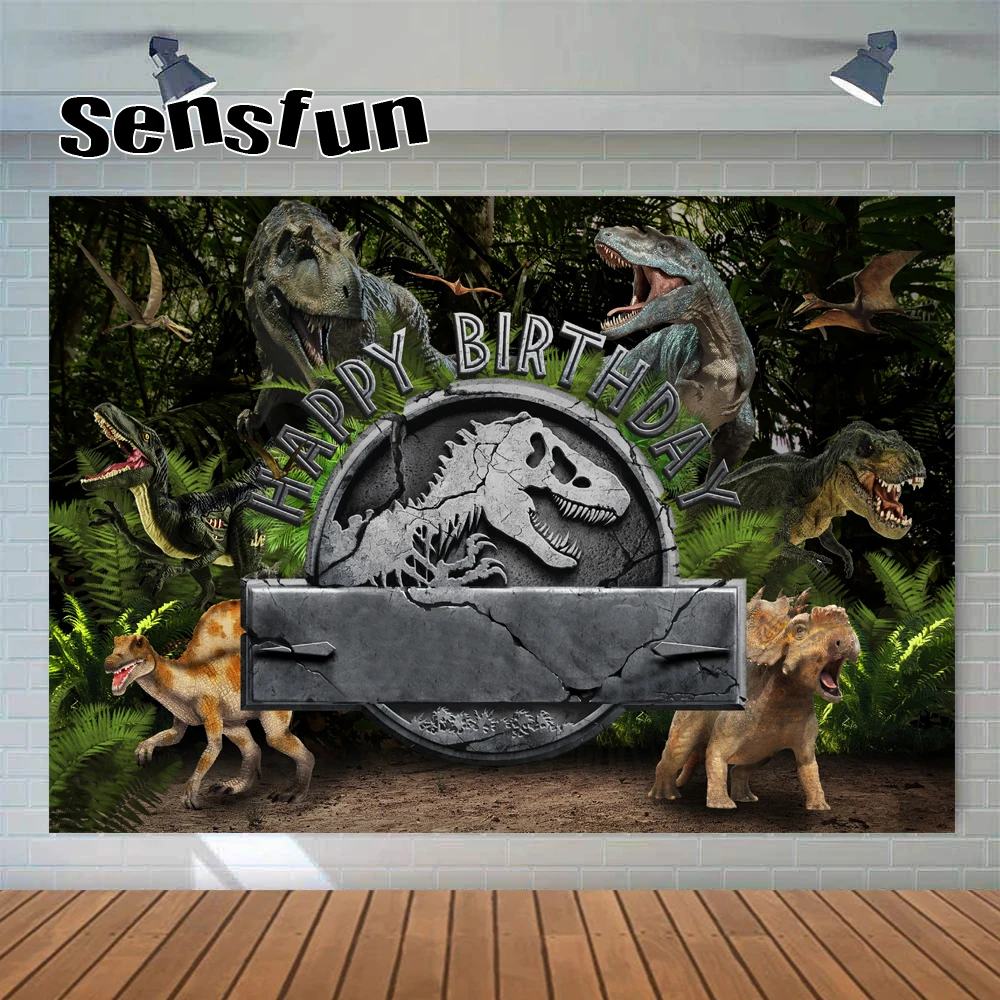 Декорации для фотосъемки мальчиков на день рождения Sensfun мир Юрского периода |