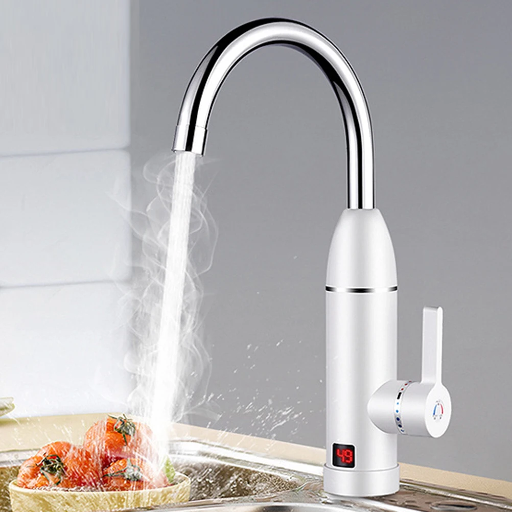 Светодиодный кран KBAYBO из нержавеющей стали 3000 Вт с цифровым дисплеем смеситель