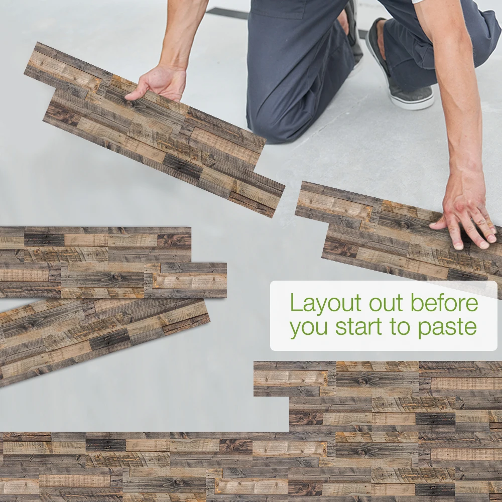 Самоклеящаяся мраморная напольная плитка из натурального дерева Настенная