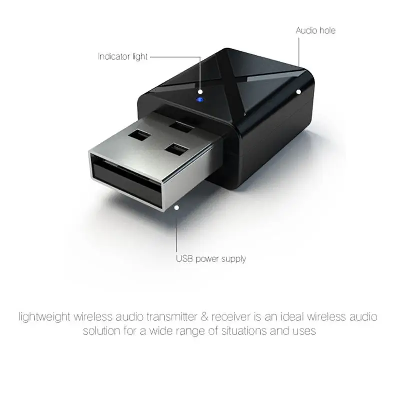 Мини Bluetooth 5 0 аудио приемник передатчик 3 мм Aux беспроводной адаптер для