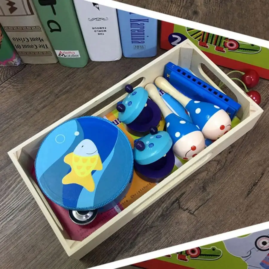 Музыкальные инструменты игрушки для детей погремушка набор губных гармоник