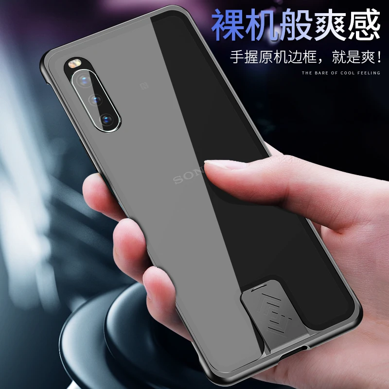

Shockproof Ultra Thin Clear Case for Sony Xperia 5 II 1-II 10-II Luxury Scratch Full Coverage Screen Protection Metal Cover