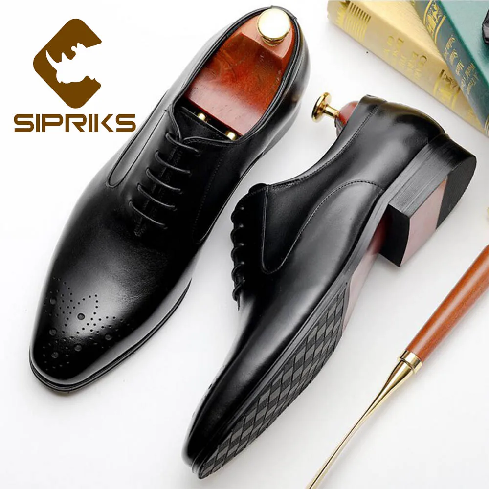 Sipriks Mens Burgundy Oxfords Comfort Casual Leather Shoes 2020 Wedding Formal Gents Suit Social Dress Elegant Black | Обувь