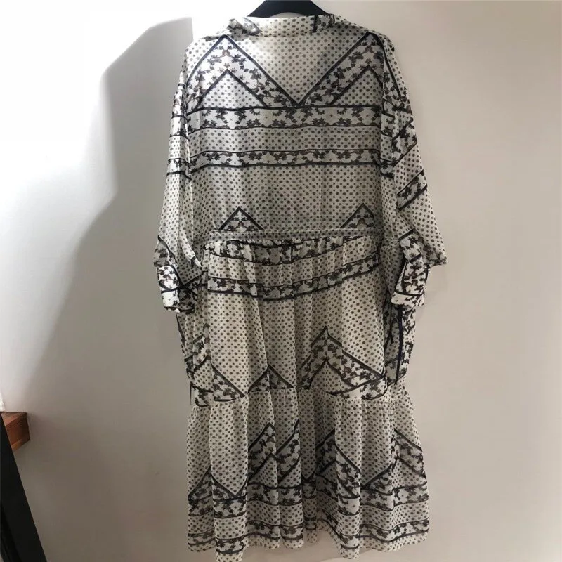 

2021 V-neck elegant retro floral dress