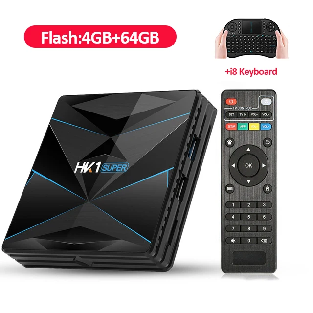 4G64Gi8 HK1 Супер Мини Android 9,0 Smart tv BOX 4 ГБ/32 ГБ/64 Гб/128 ГБ ТВ коробка HK1 RK3318 5,8 ГГц 4K WiFi медиаплеер телеприставка VS 96 макс - Цвет: 4G64Gi8
