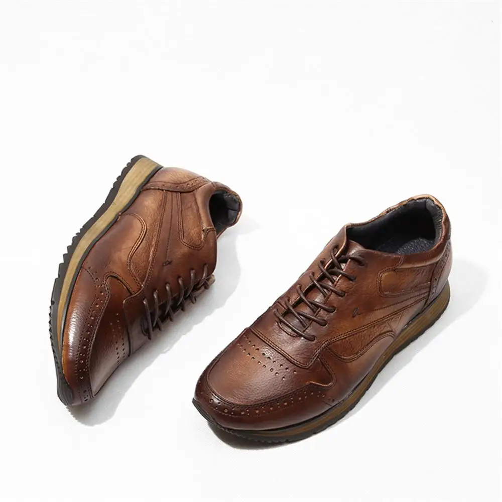 Кроссовки мужские из натуральной кожи повседневная обувь на шнуровке плоская