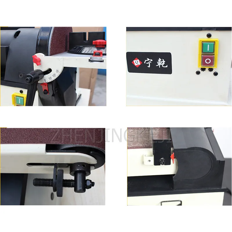 

Small Household Fine Wood Desktop Belt Machine Portable Easy to Adjust Disc Sand Electric Polisher For Metal Woodworking Tools