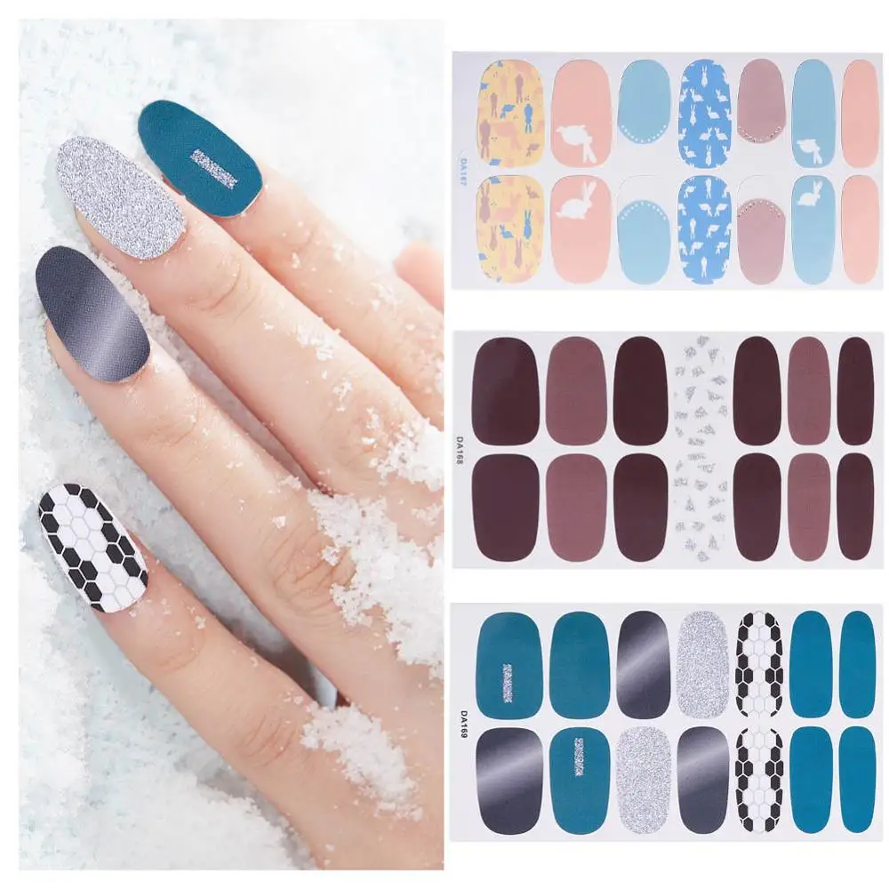 Полностью закрывающая самоклеящаяся наклейка для дизайна ногтей LOVE YOU Leopard Pattern